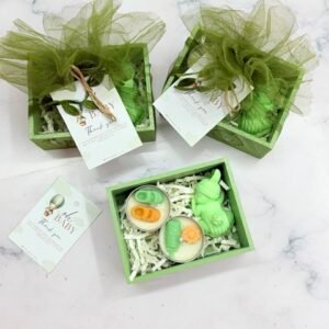 Mini MDF Tray Hamper | Soap and Candle Combo | Green Colour