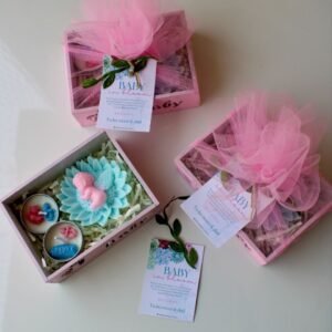 Baby Shower Hamper | Soap and Tlight combo | 3 Tray Set