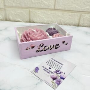 Valentine Gift Hamper VL6 | Peony Candle combo | MDF Tray