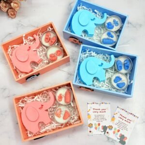 Elephant Theme Return Gift Hamper | Tealight and Soap Combo | MDF Tray